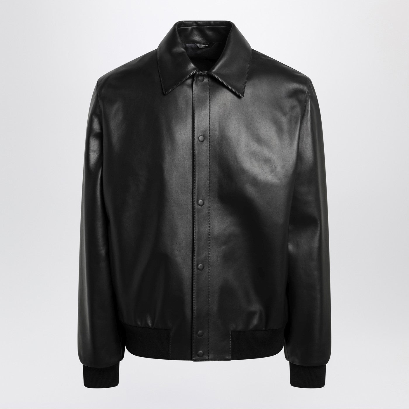 Fendi Black Leather Blouson Men FENDI