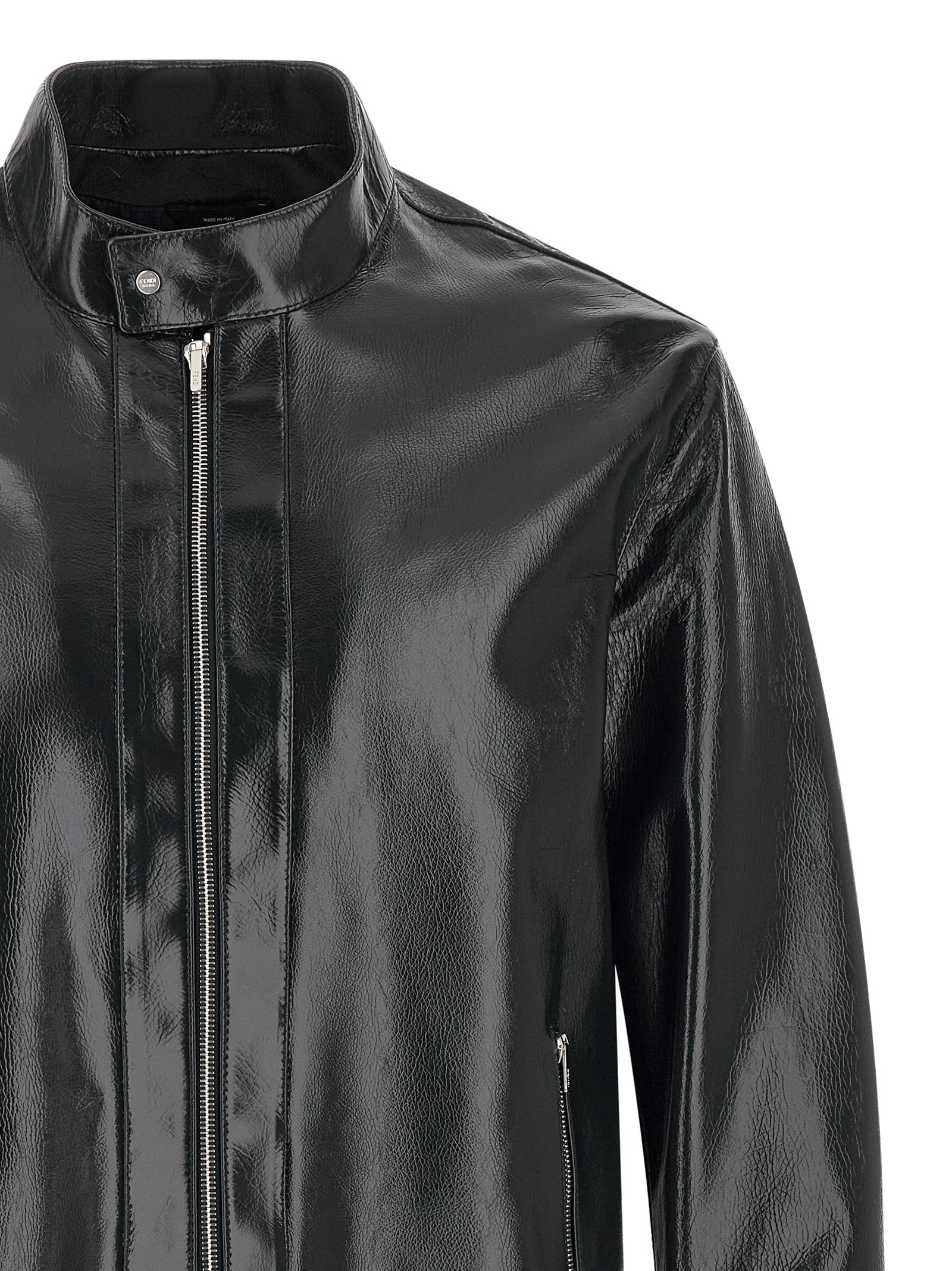 Fendi Men Lacquered Leather Blouson FENDI