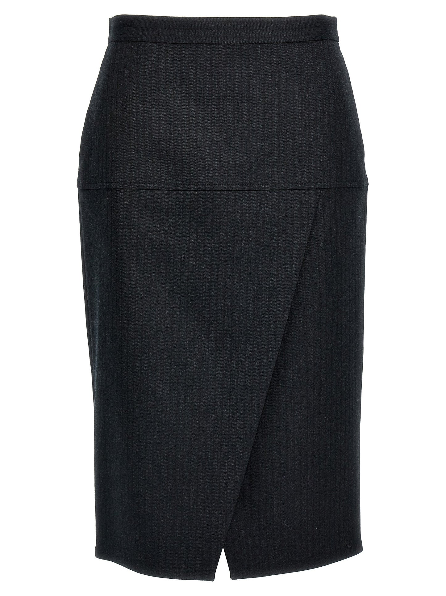 Fendi Women Pinstriped Wool Skirt FENDI