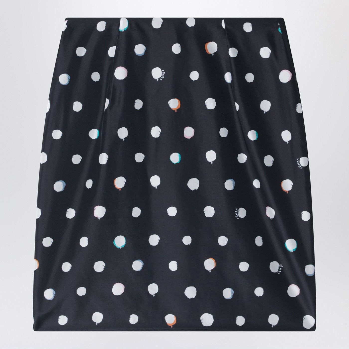 Fendi Black Printed Taffeta Skirt Women FENDI
