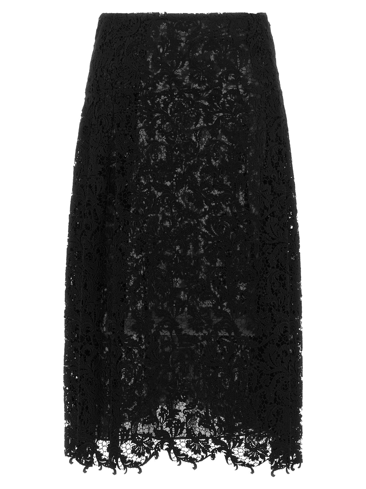 Fendi Women Macramé Lace Skirt