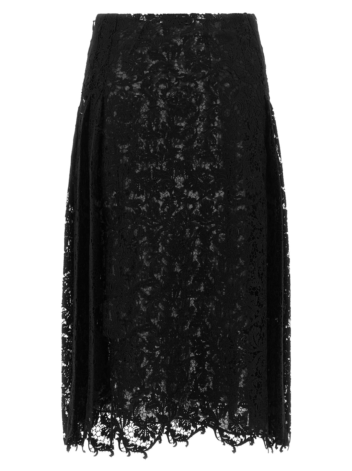 Fendi Women Macramé Lace Skirt