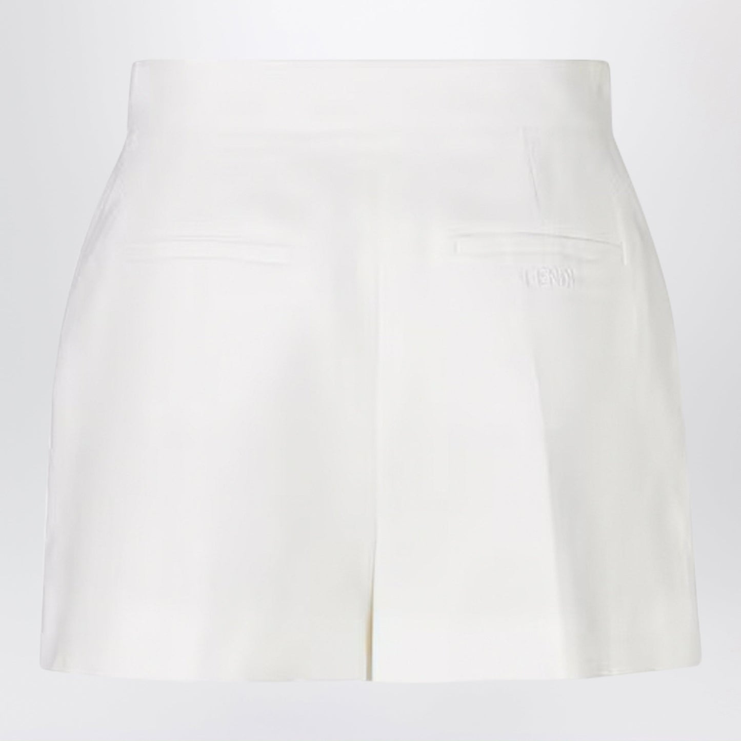 Fendi White Linen And Cotton Shorts Women FENDI