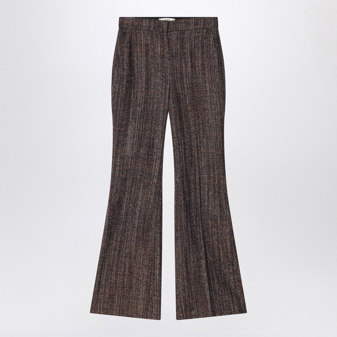 Fendi Rust Wool And Alpaca Trousers Women FENDI