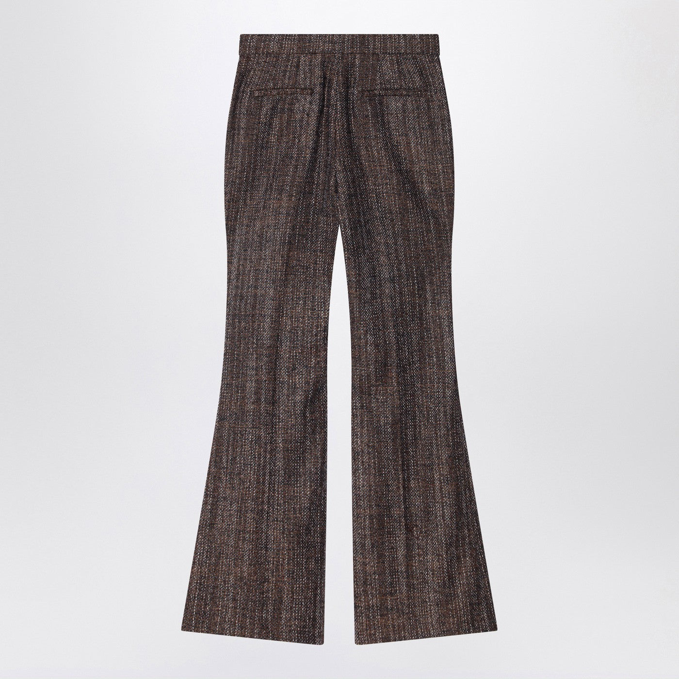 Fendi Rust Wool And Alpaca Trousers Women FENDI