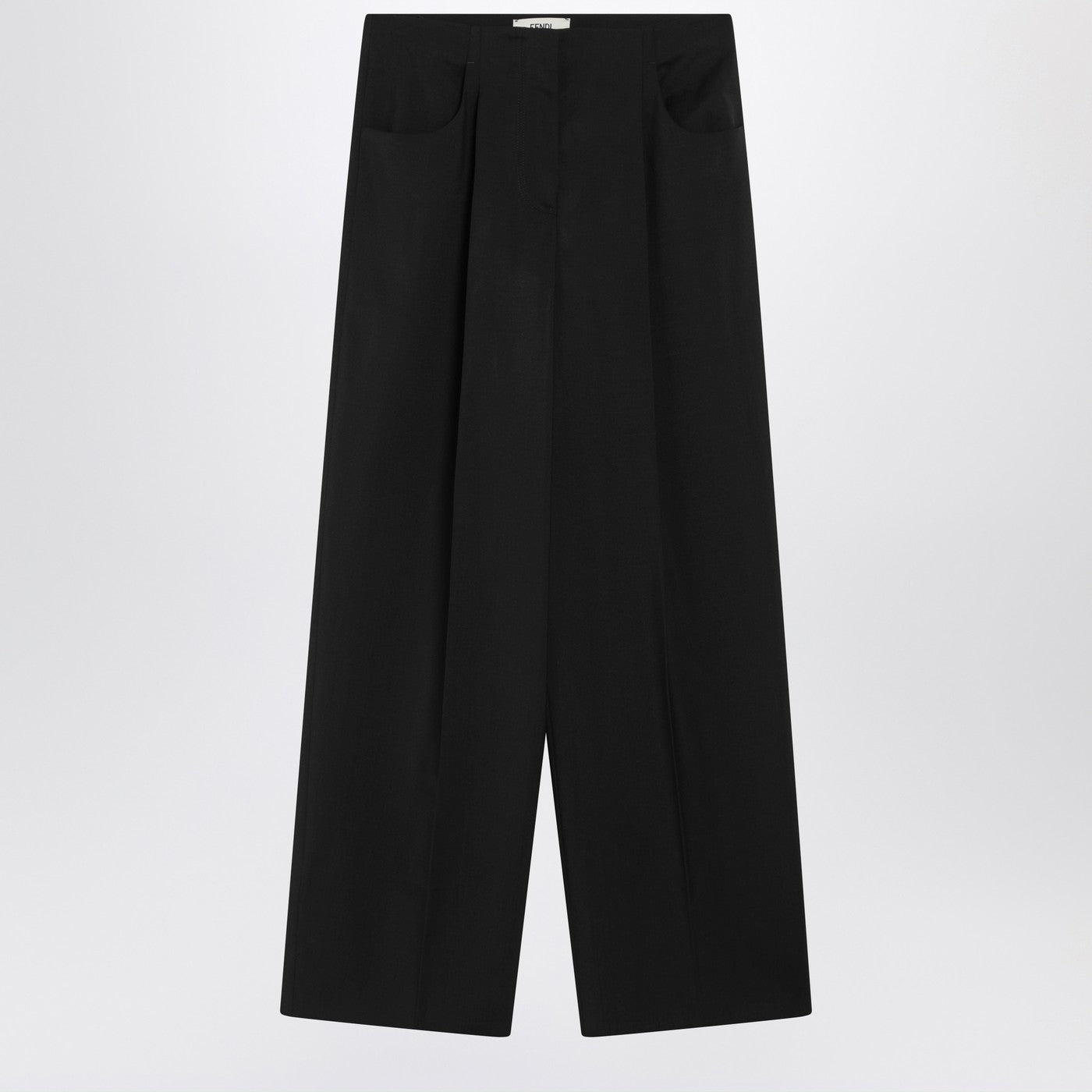 Fendi Black Wool And Mohair Trousers Women FENDI