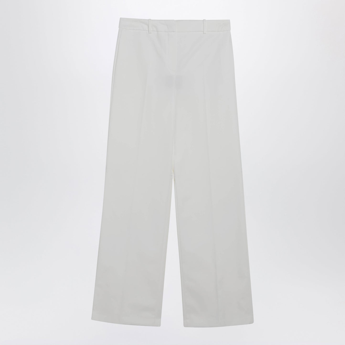 Fendi White Cotton Trousers Women FENDI