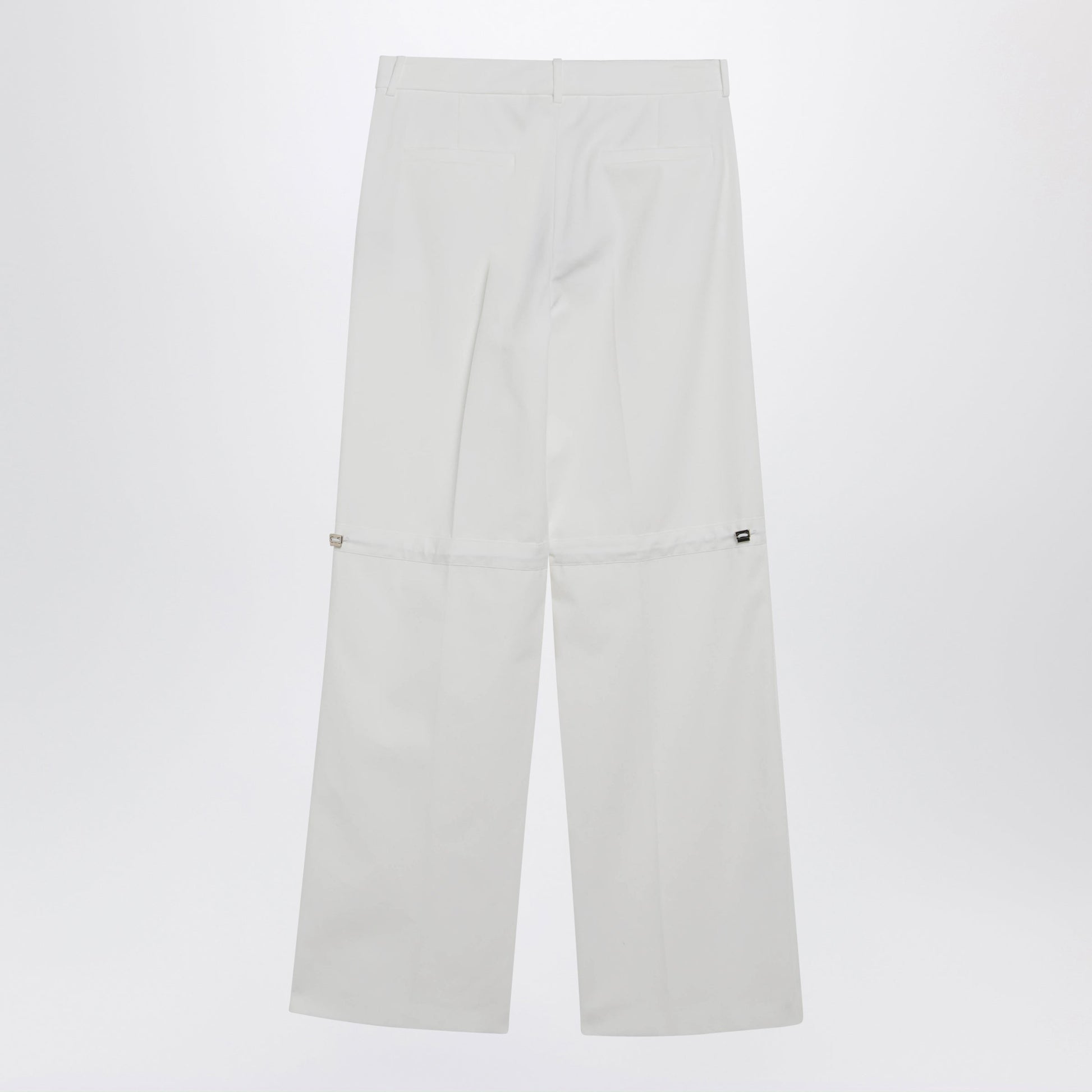 Fendi White Cotton Trousers Women FENDI