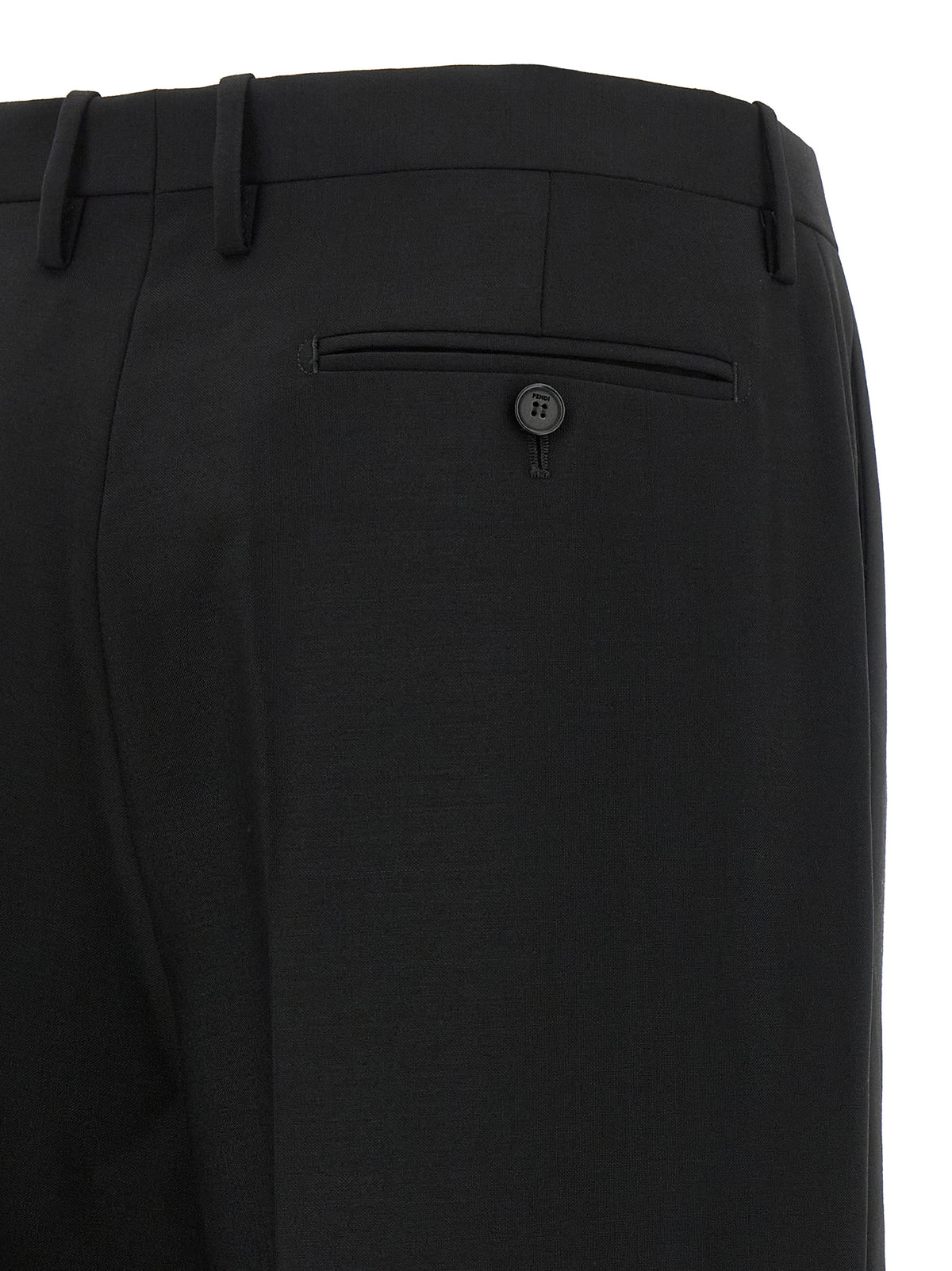 Fendi Women Black Wool And Mohair Pants FENDI