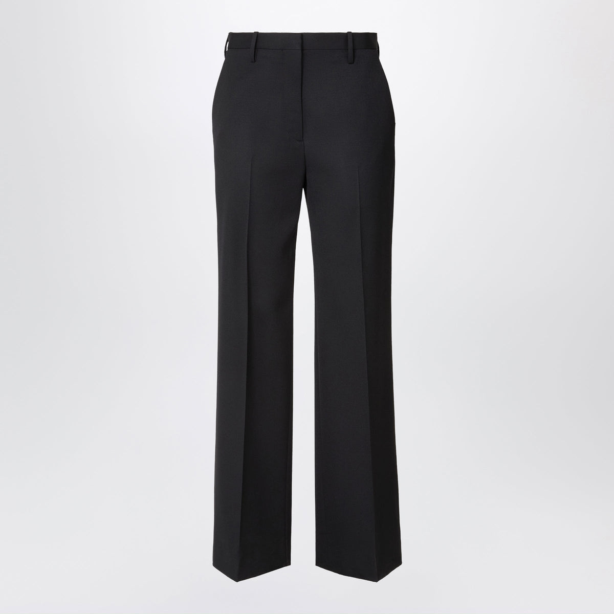 Fendi Black Grain De Poudre Trousers Women FENDI