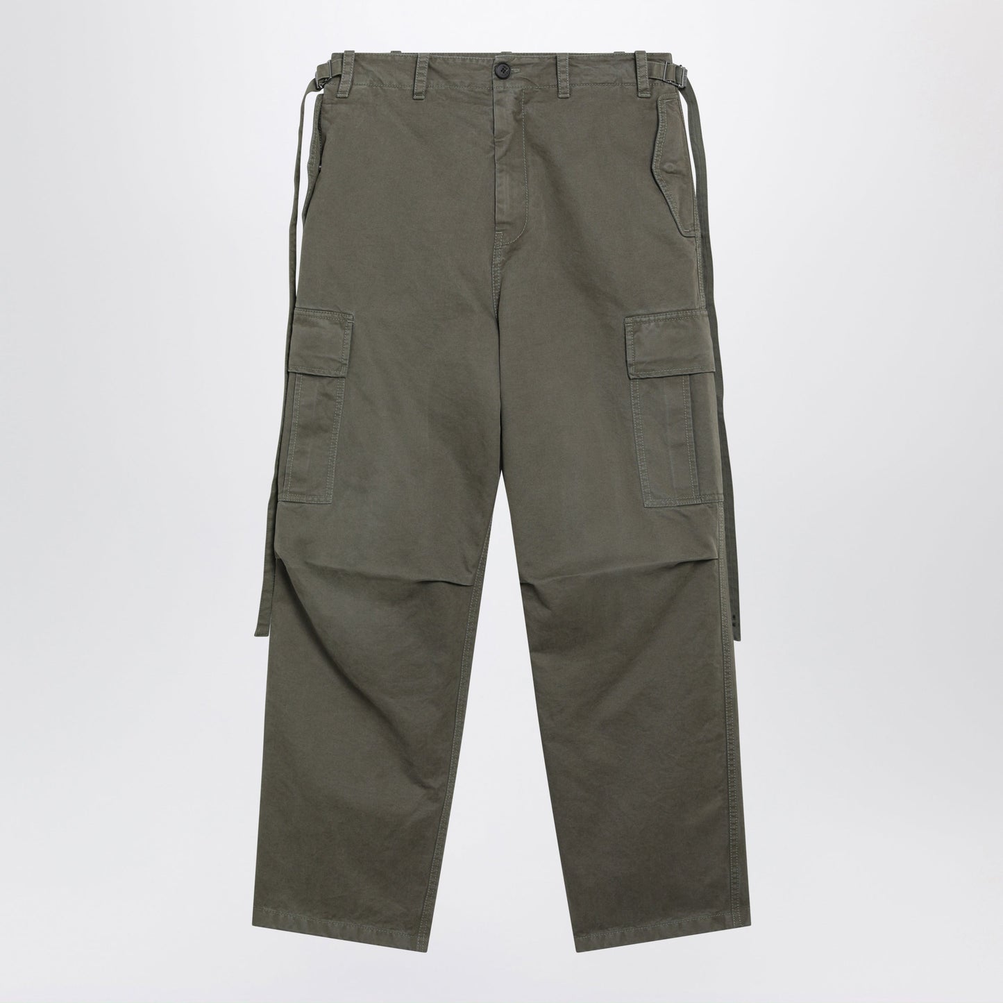 Fendi Military Green Cotton Cargo Trousers Women FENDI