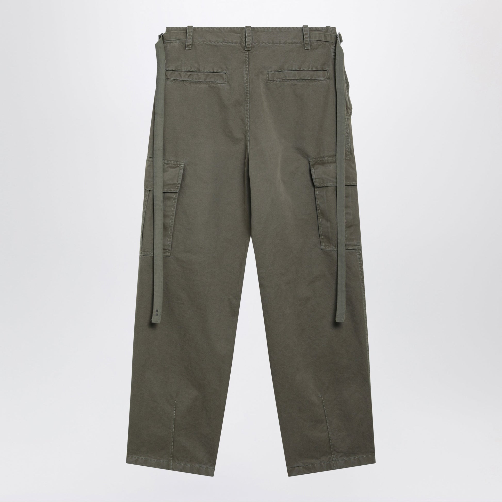 Fendi Military Green Cotton Cargo Trousers Women FENDI
