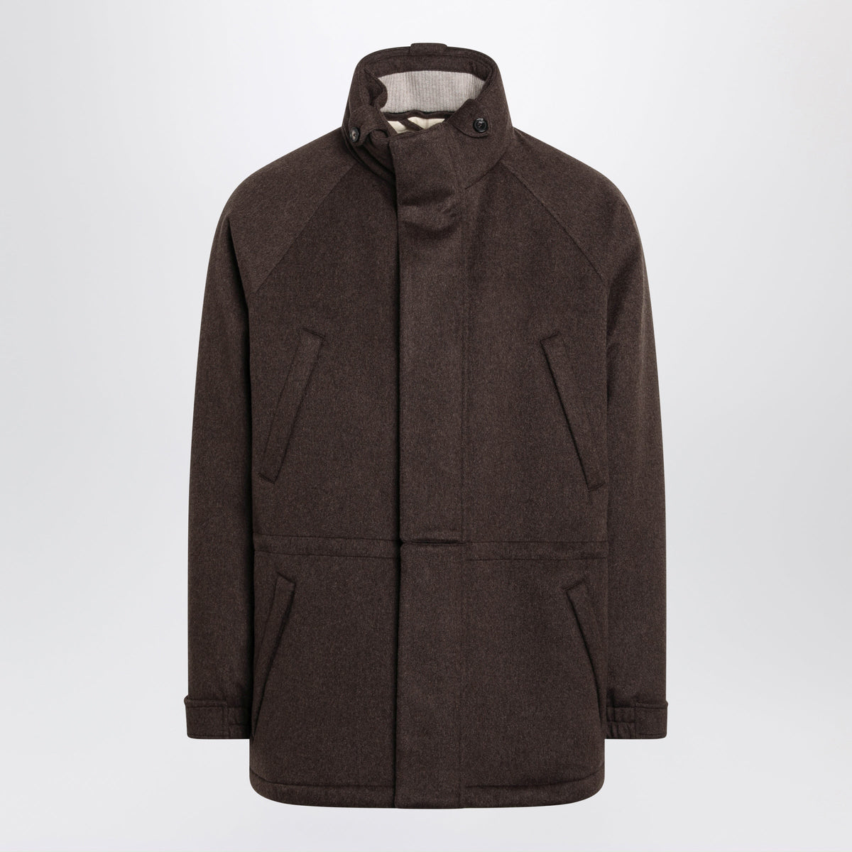 Loro Piana Dark Brown Icer Jacket In Cashmere Men LORO PIANA