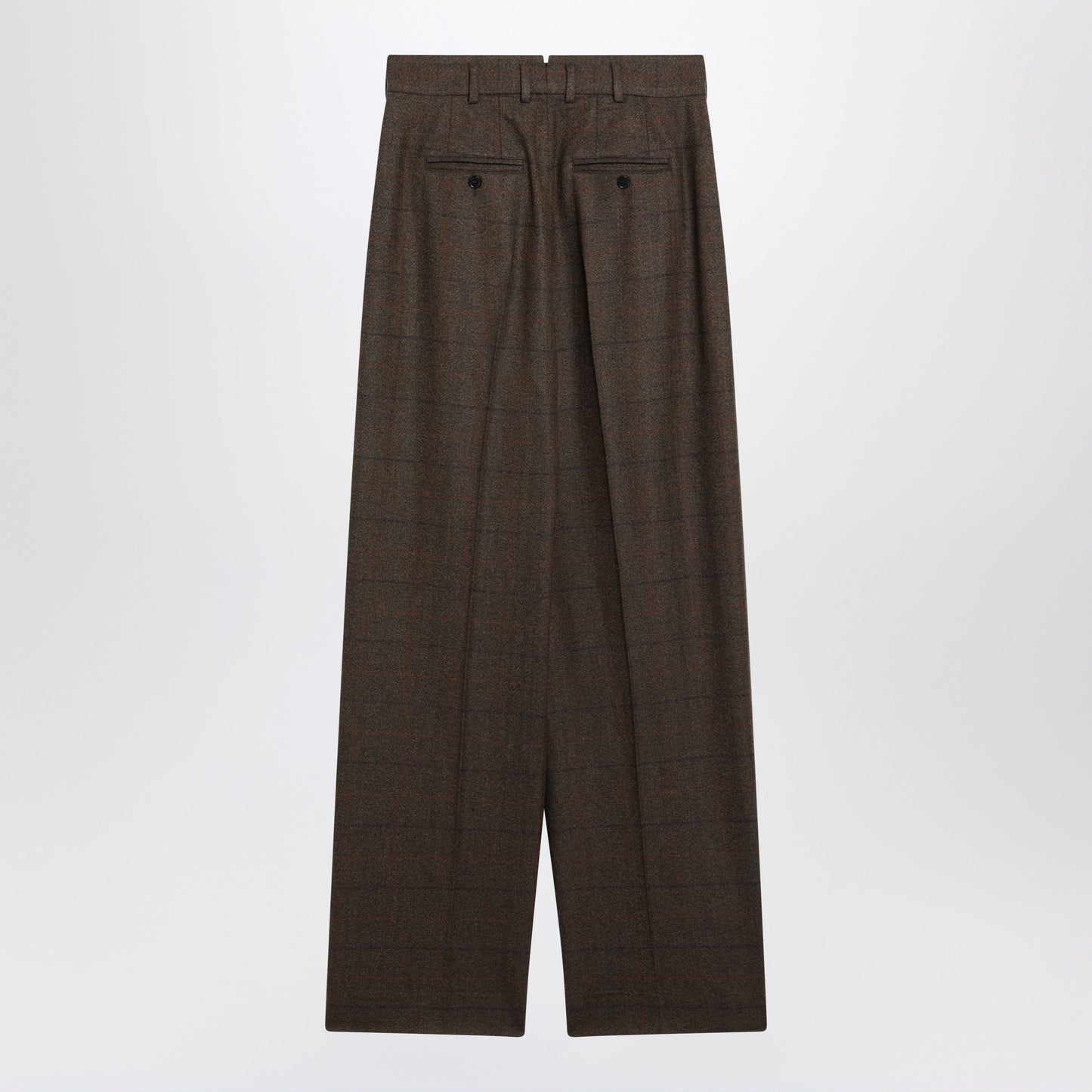 Loro Piana Brown Check-Pattern Trousers In Wool And Cashmere Women LORO PIANA