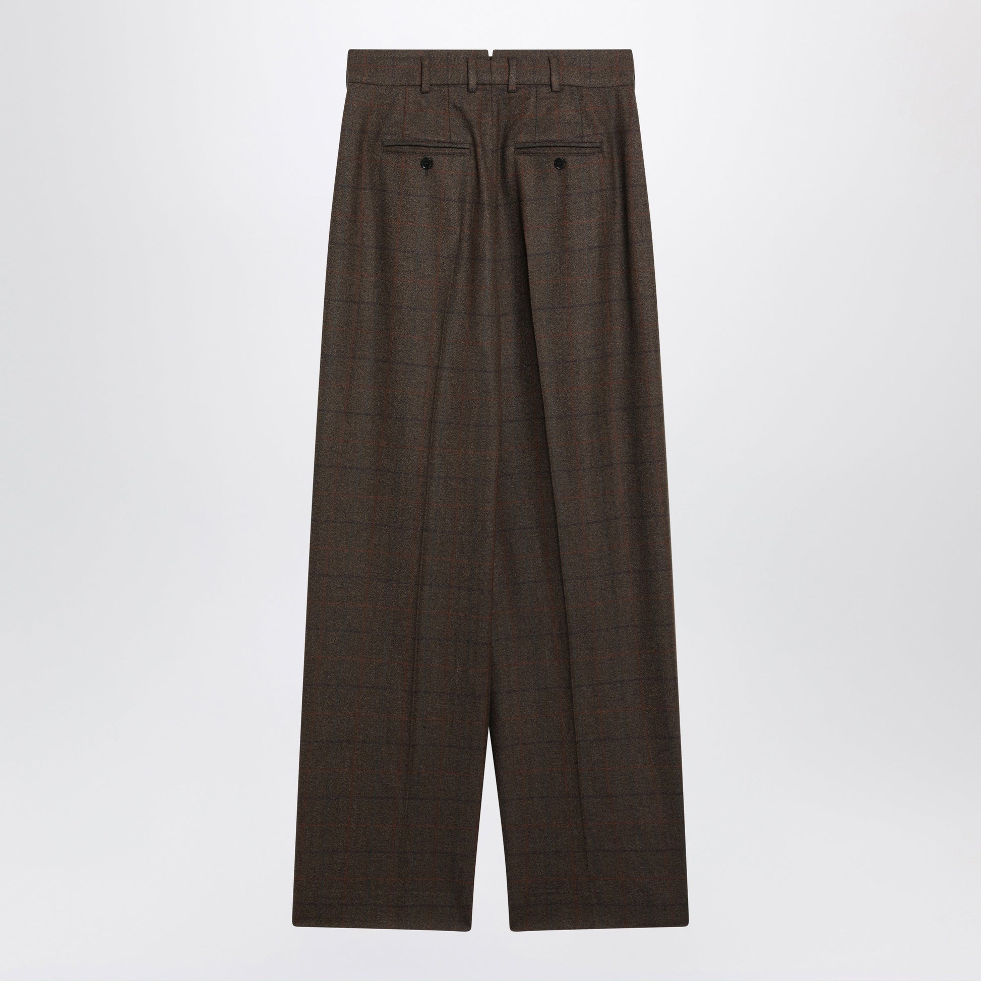 Loro Piana Brown Check-Pattern Trousers In Wool And Cashmere Women LORO PIANA