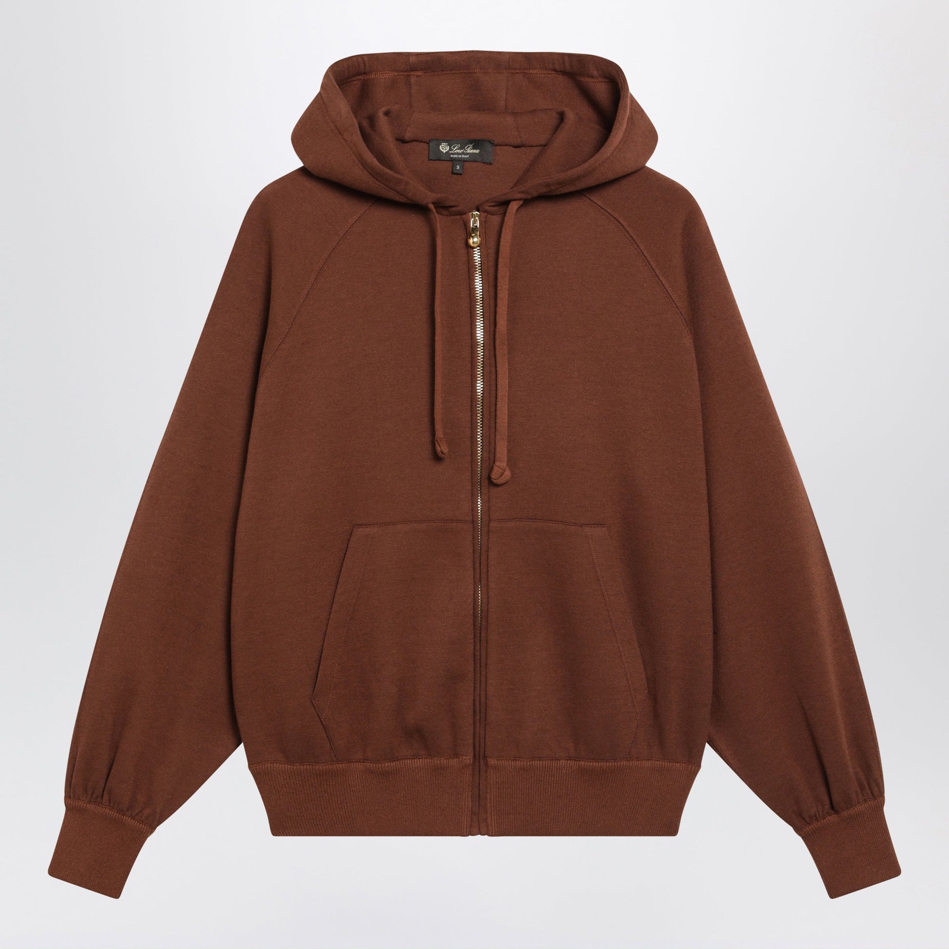 Loro Piana Brown Cotton Hoodie Women LORO PIANA