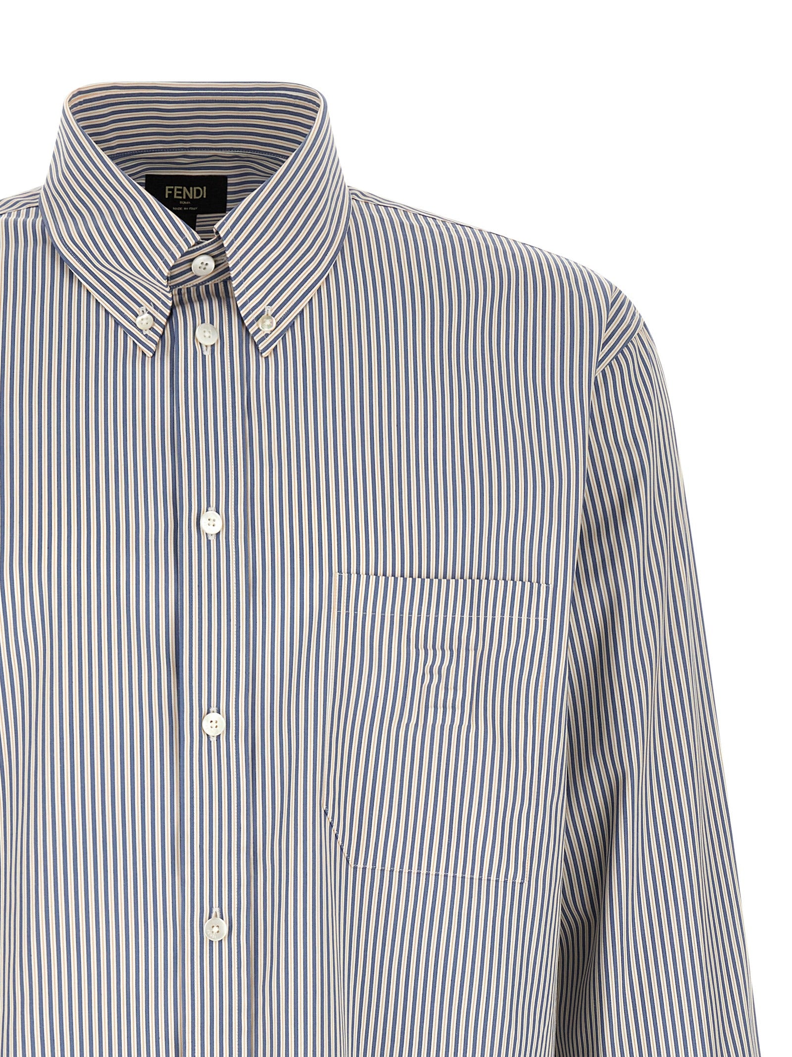 Fendi Men Striped Button-Down Shirt FENDI