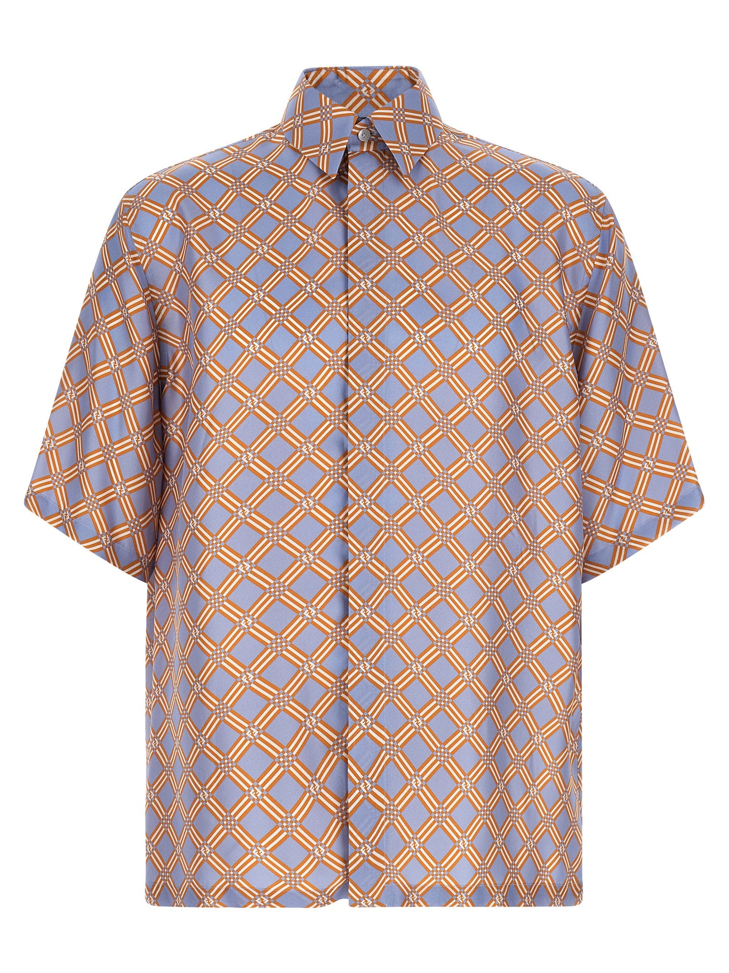 Fendi Men 'Net' Print Silk Shirt FENDI