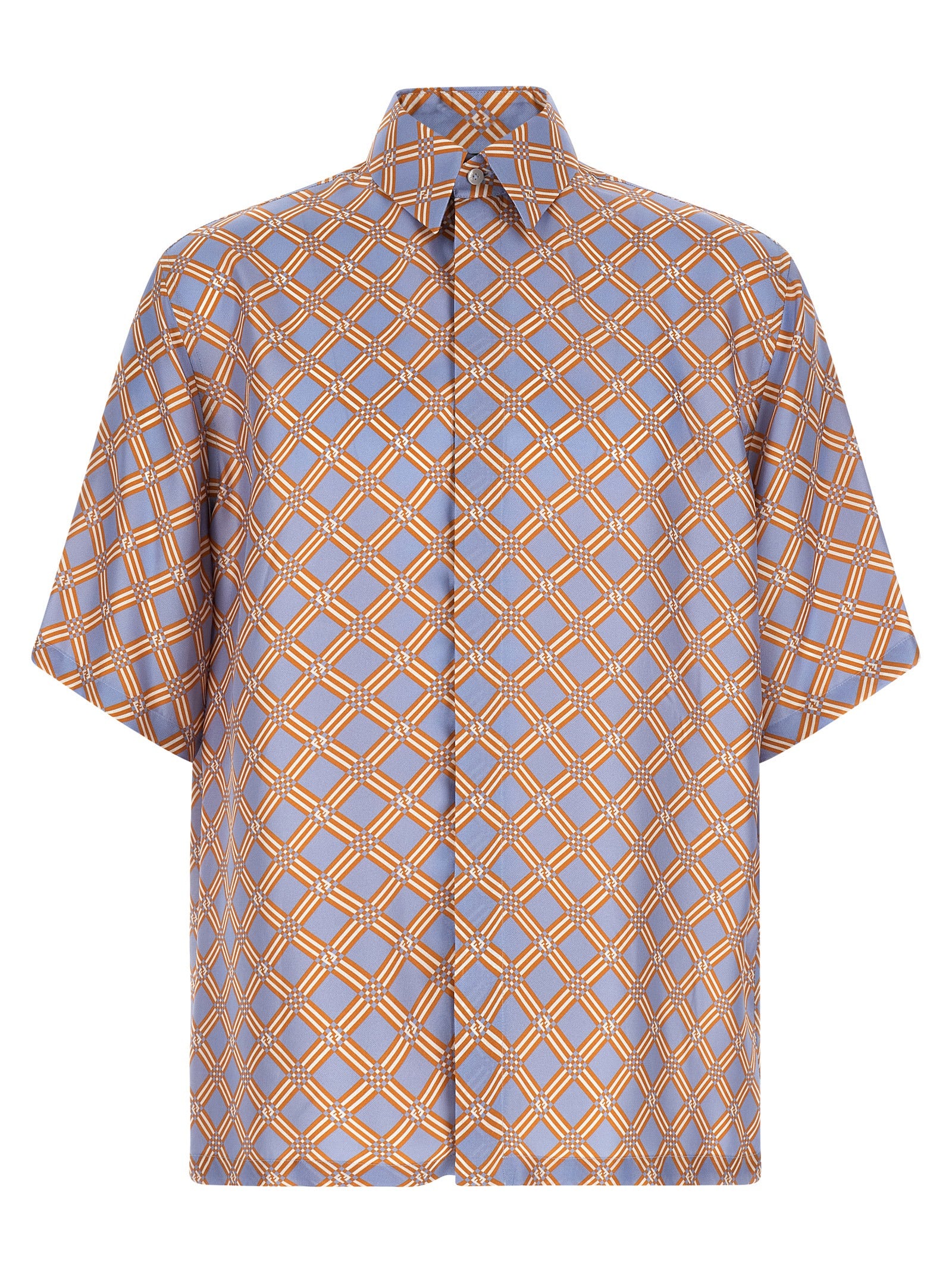 Fendi Men 'Net' Print Silk Shirt FENDI