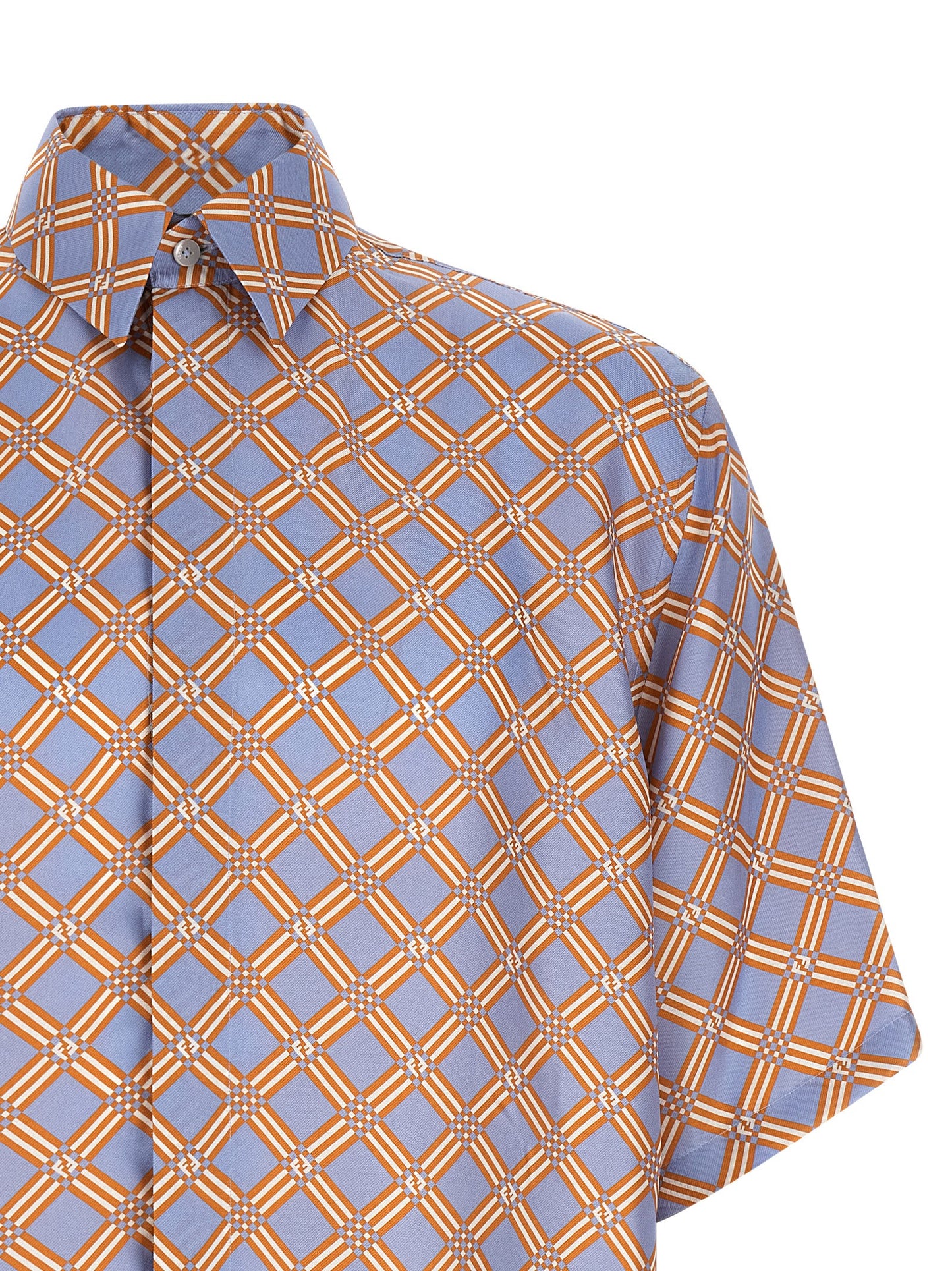 Fendi Men 'Net' Print Silk Shirt FENDI