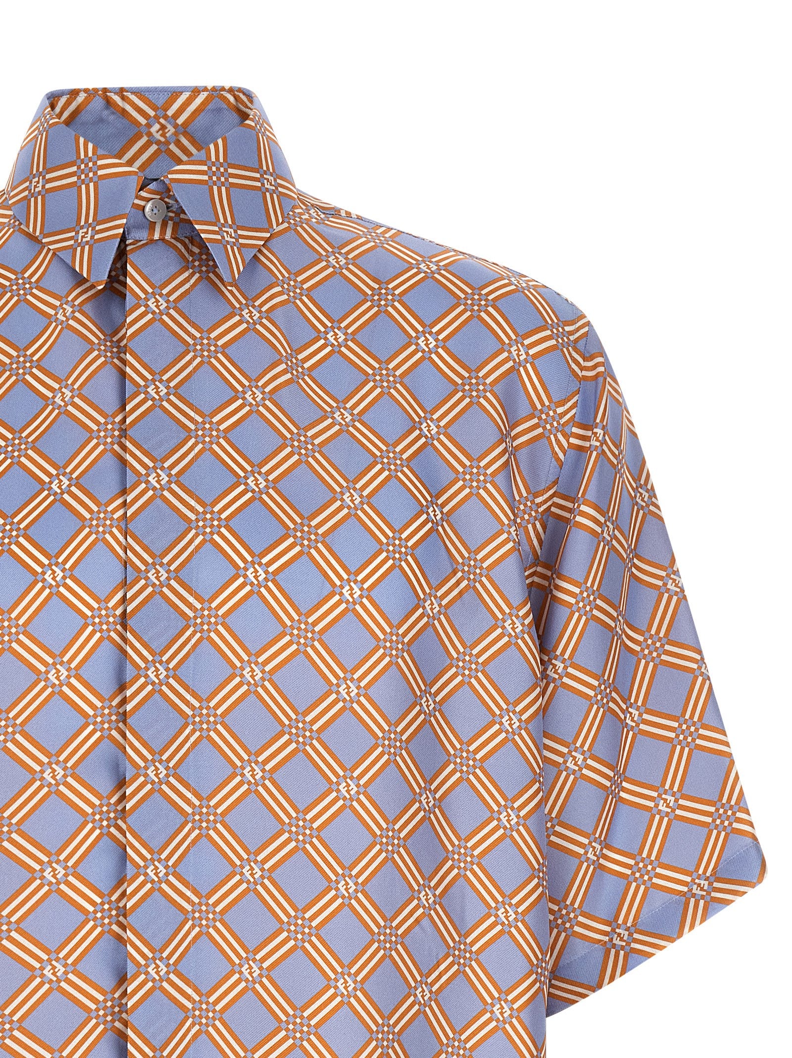 Fendi Men 'Net' Print Silk Shirt FENDI