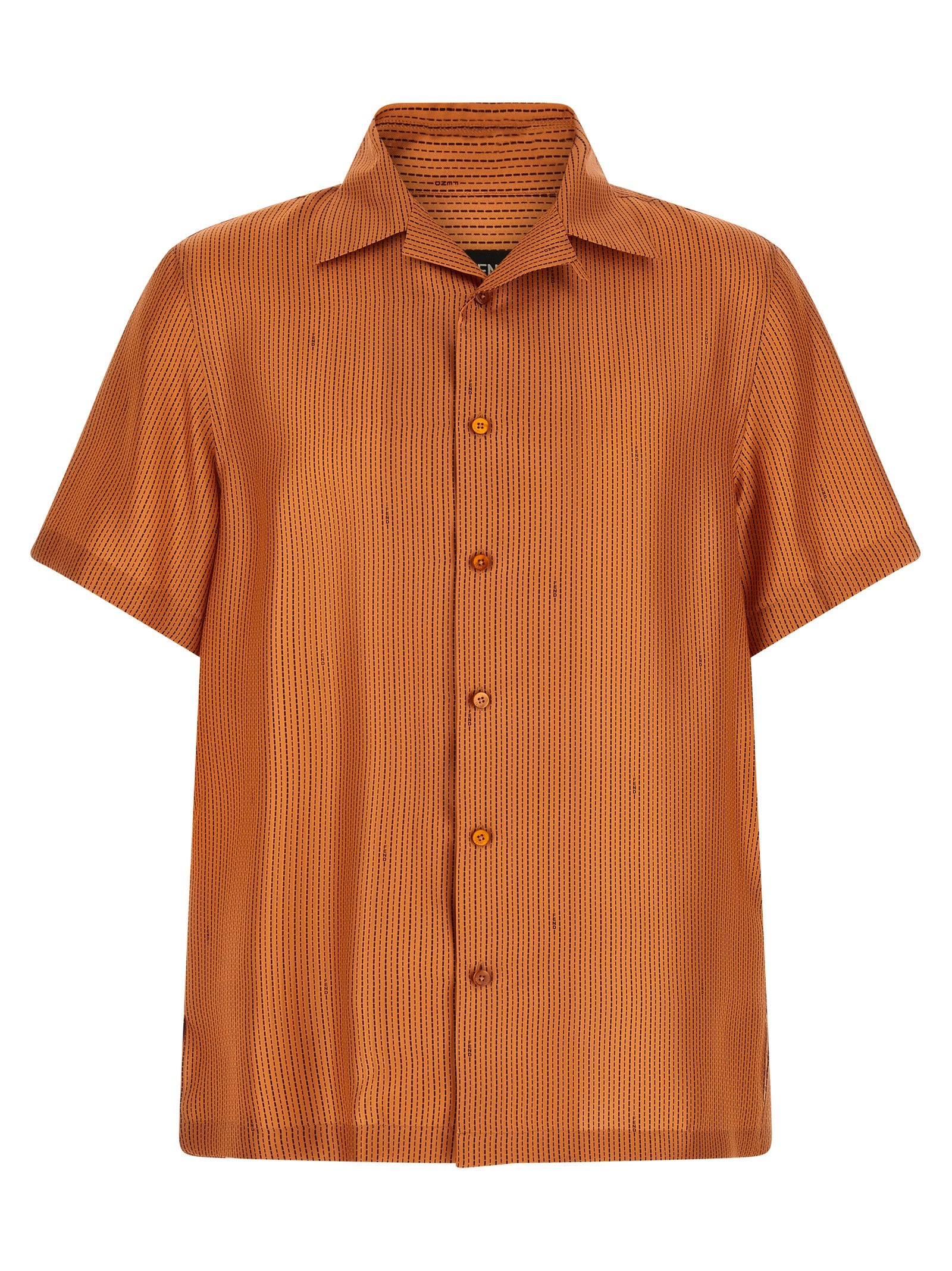 Fendi Men 'Selleria' Stitching Silk Shirt FENDI