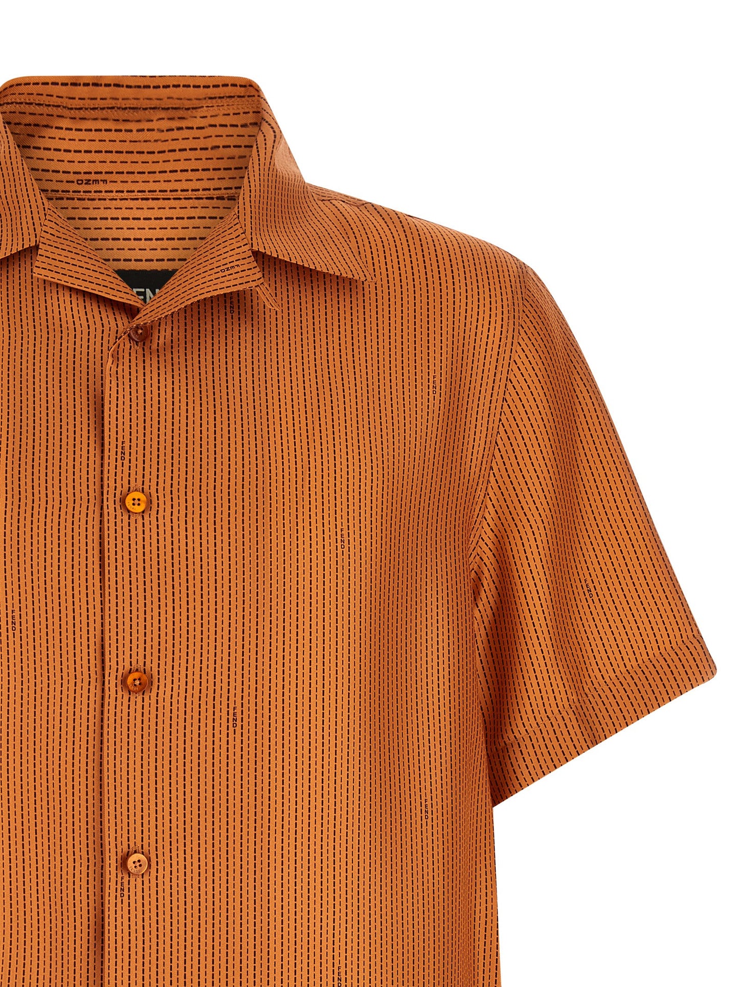 Fendi Men 'Selleria' Stitching Silk Shirt FENDI