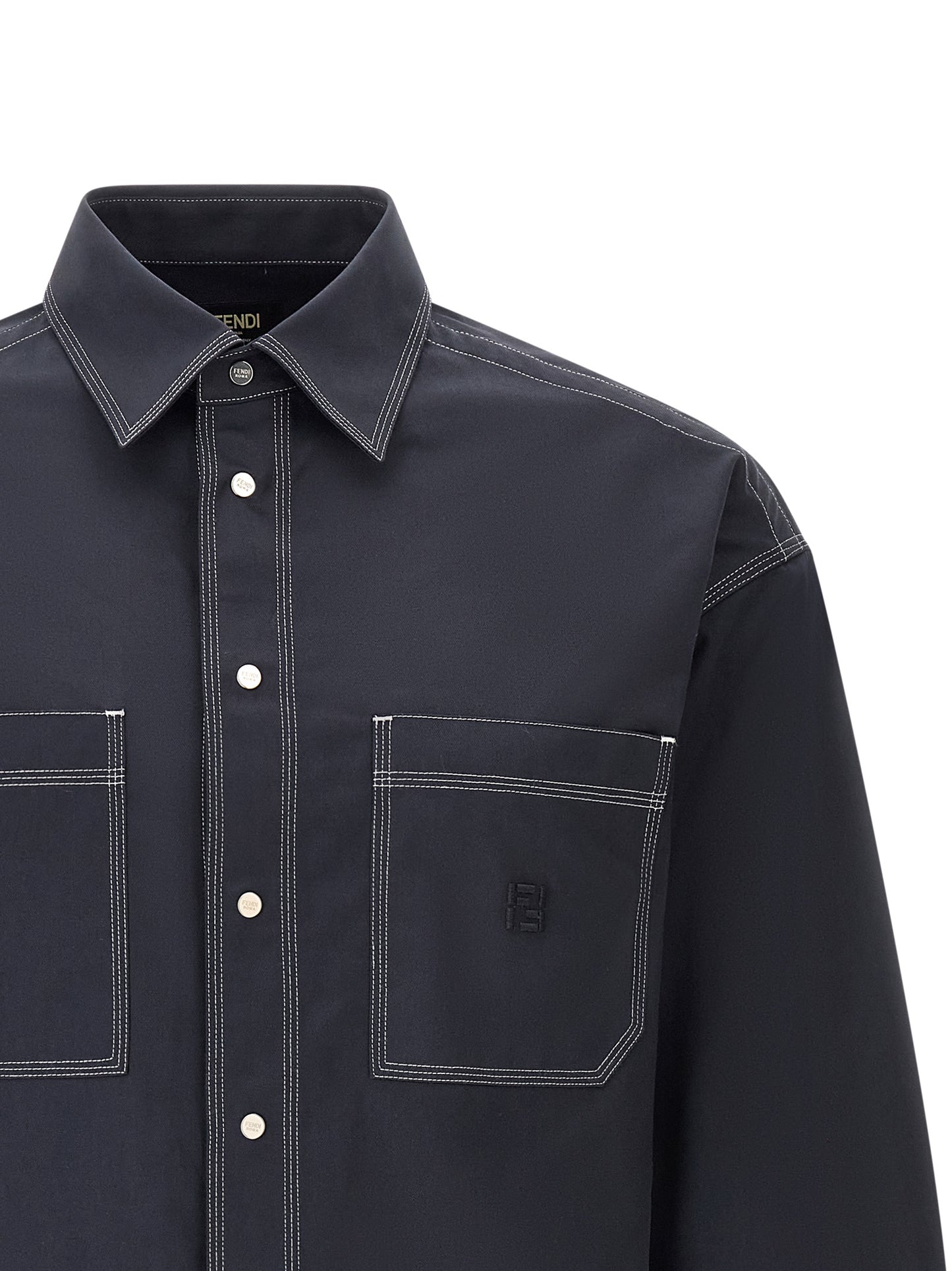 Fendi Men 'Ff Selleria' Logo Shirt FENDI