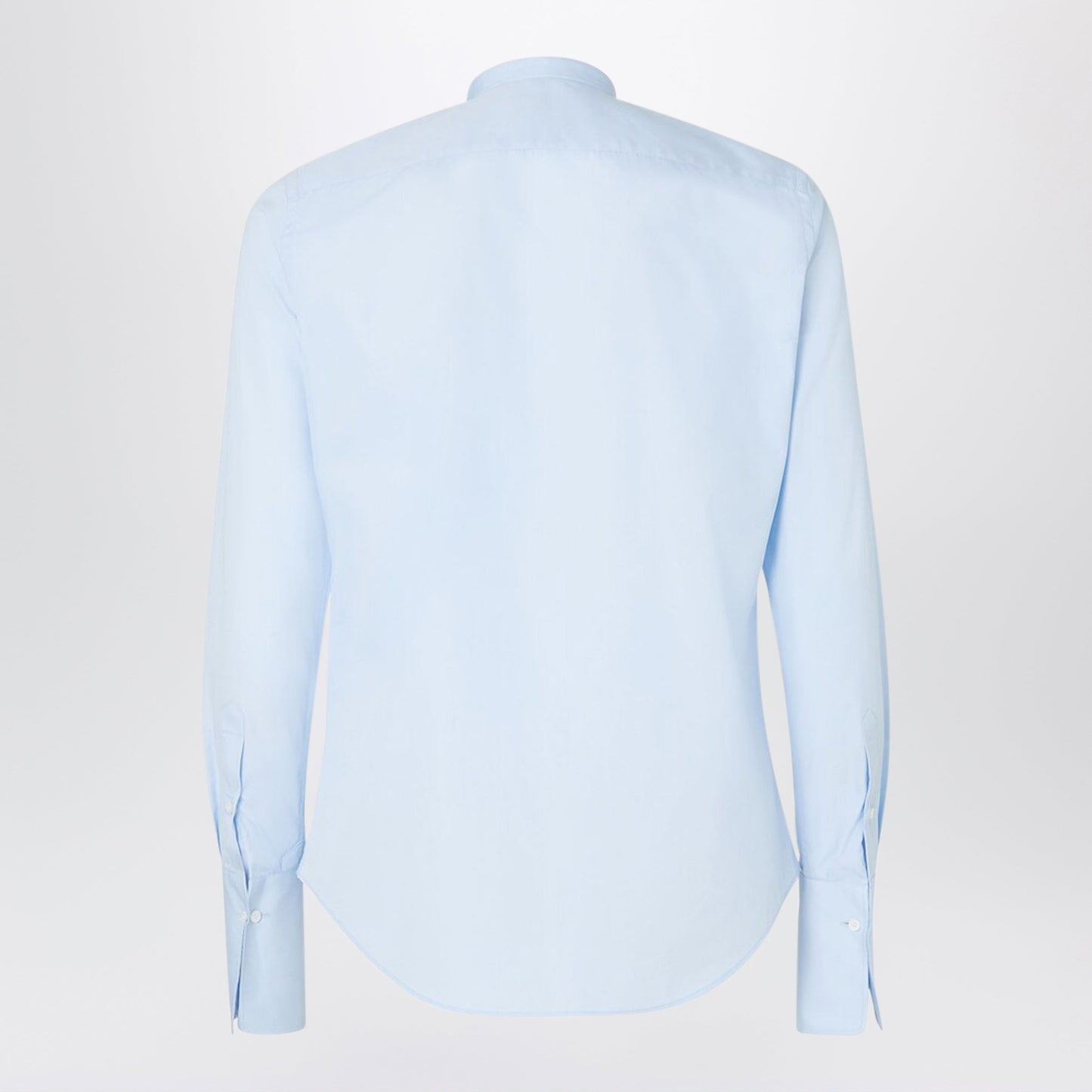 Fendi Light Blue Poplin Shirt Men FENDI