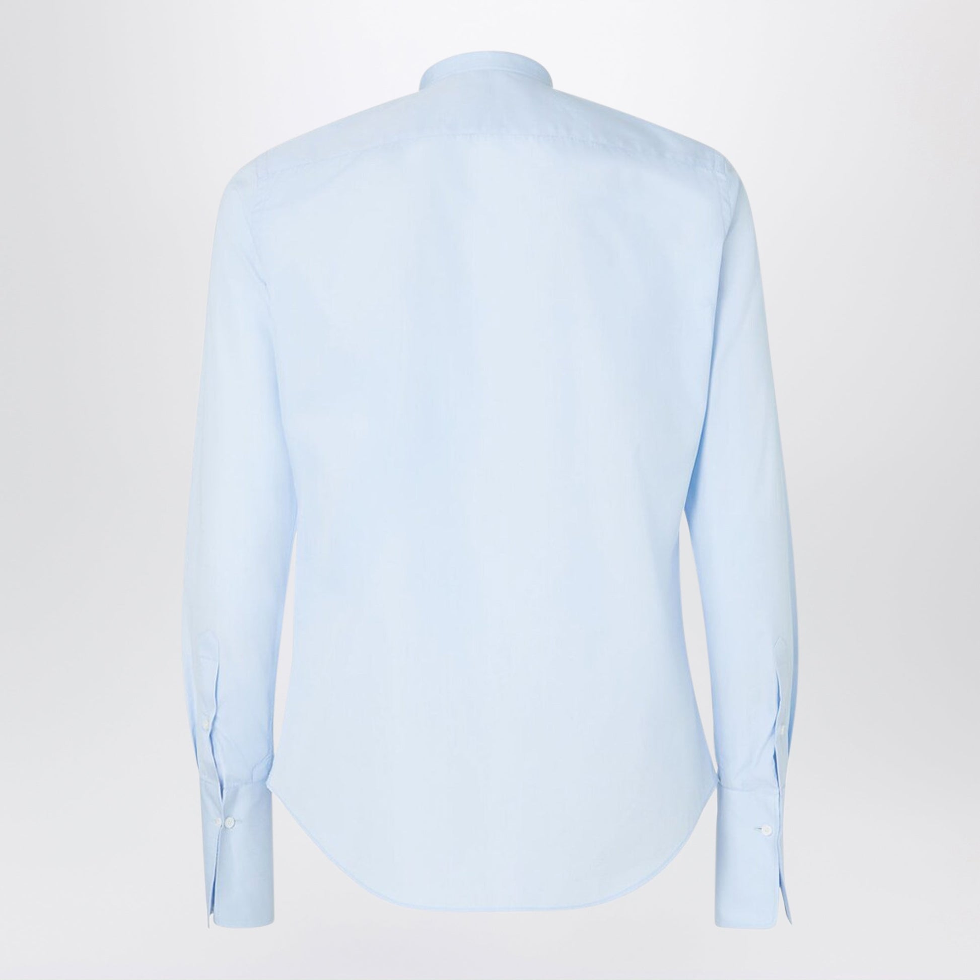 Fendi Light Blue Poplin Shirt Men FENDI