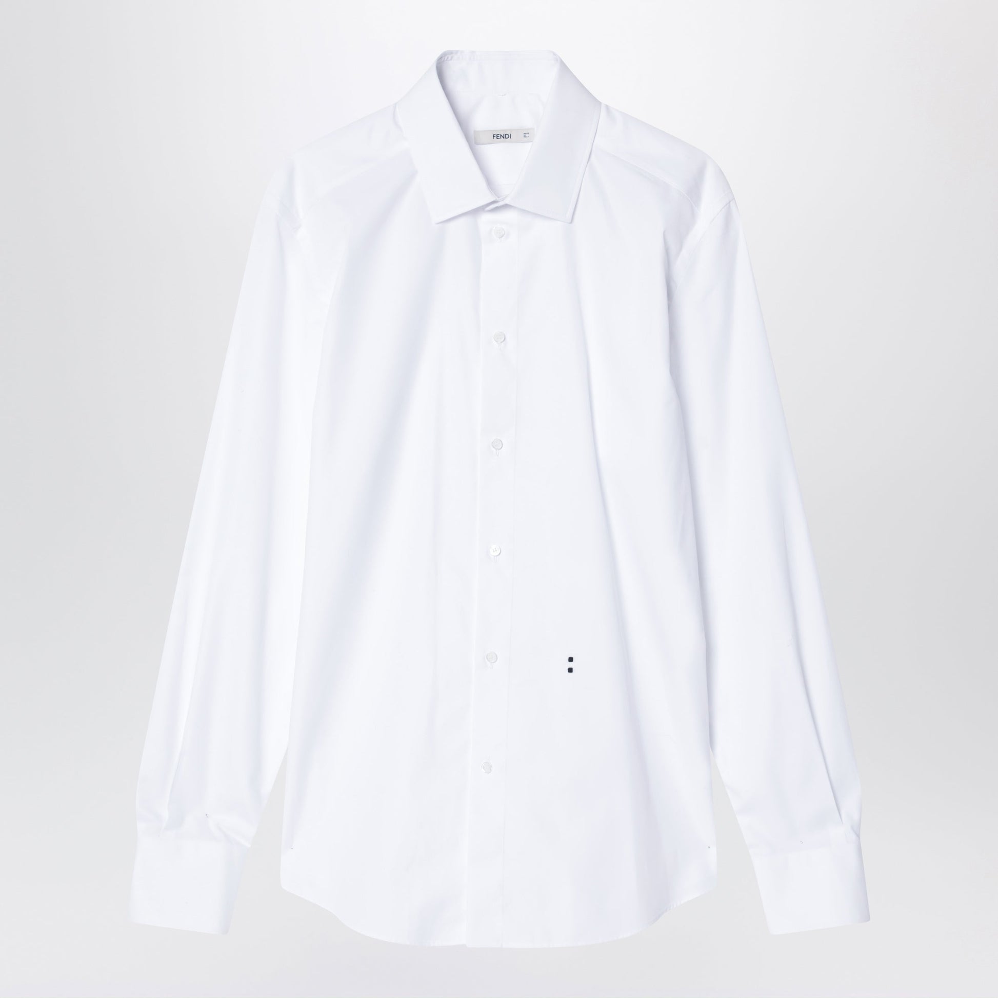 Fendi White Poplin Shirt Men FENDI