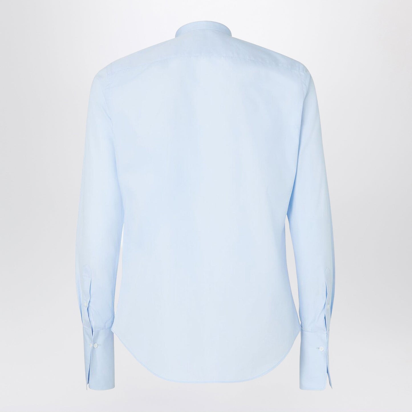 Fendi Light Blue Poplin Shirt Men FENDI