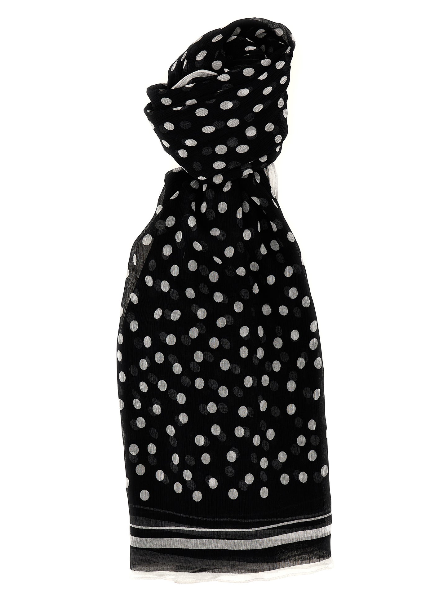 Dolce & Gabbana Women Polka Dot Chiffon Scarf DOLCE & GABBANA