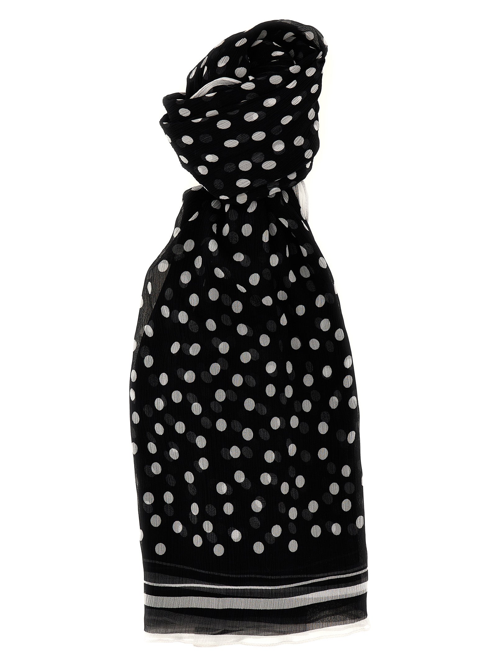 Dolce & Gabbana Women Polka Dot Chiffon Scarf DOLCE & GABBANA