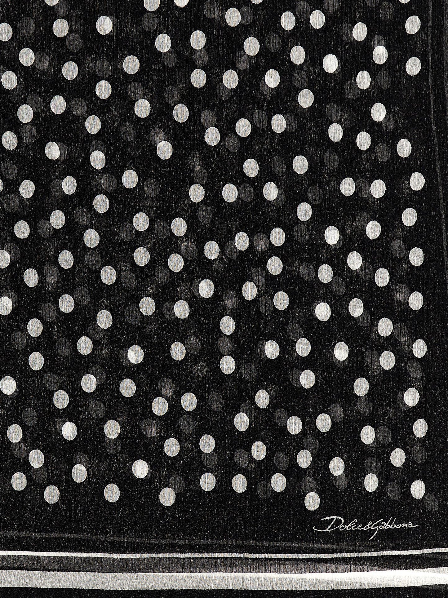 Dolce & Gabbana Women Polka Dot Chiffon Scarf DOLCE & GABBANA