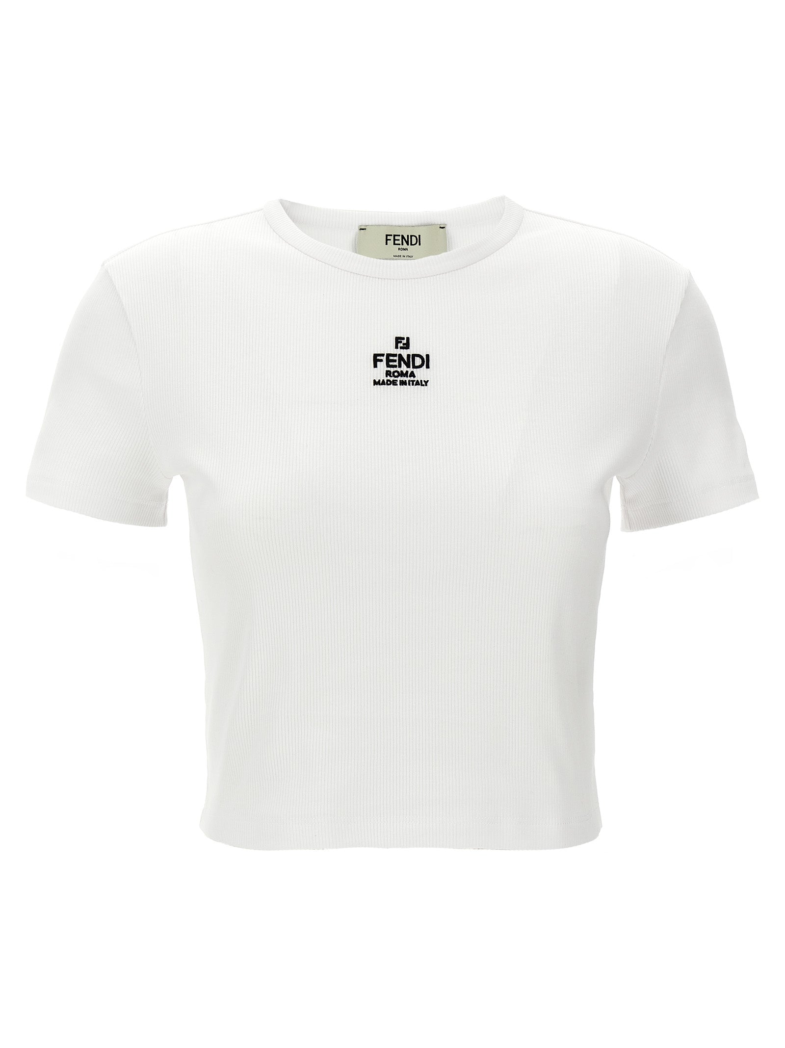 Fendi Women 'Fendi' Cropped T-Shirt FENDI