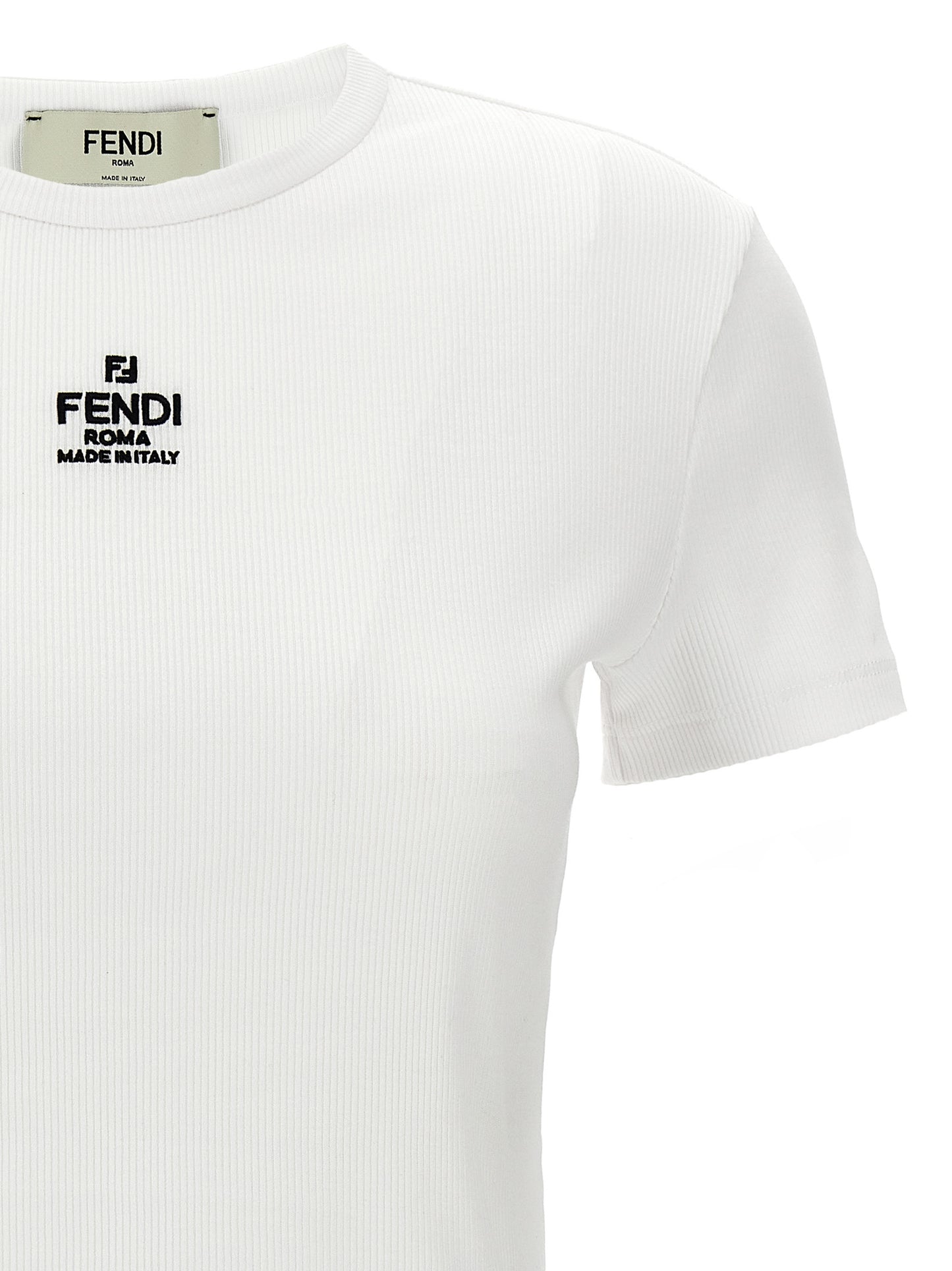 Fendi Women 'Fendi' Cropped T-Shirt FENDI
