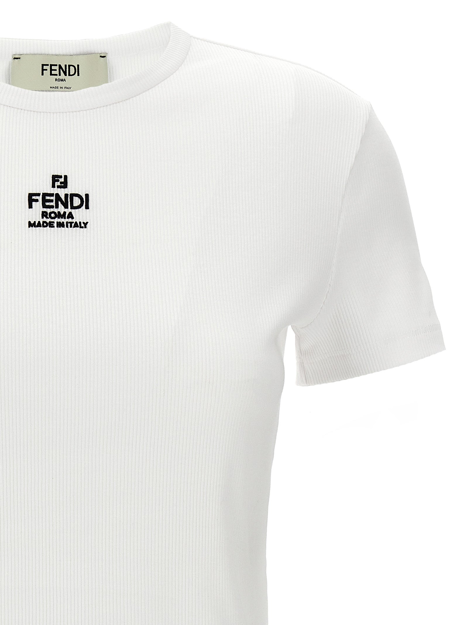 Fendi Women 'Fendi' Cropped T-Shirt FENDI