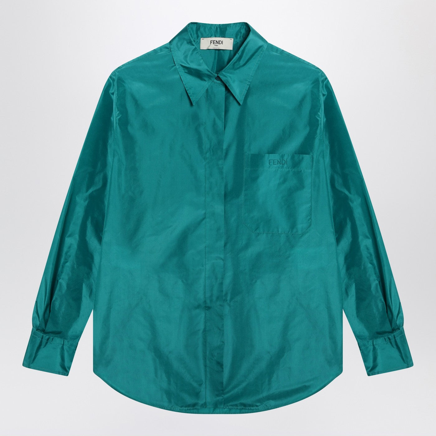 Fendi Jade Green Silk Shirt Women FENDI