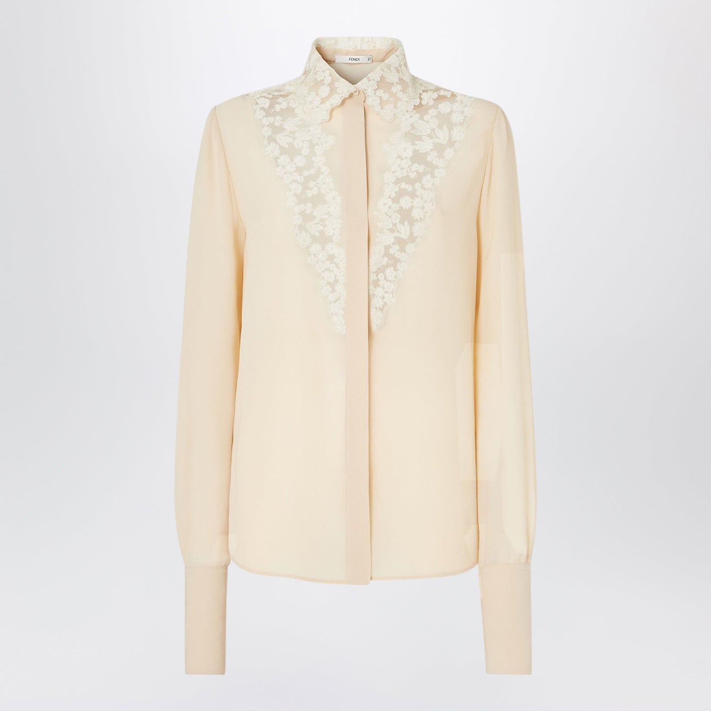 Fendi Parchment-Coloured Georgette Shirt Women FENDI