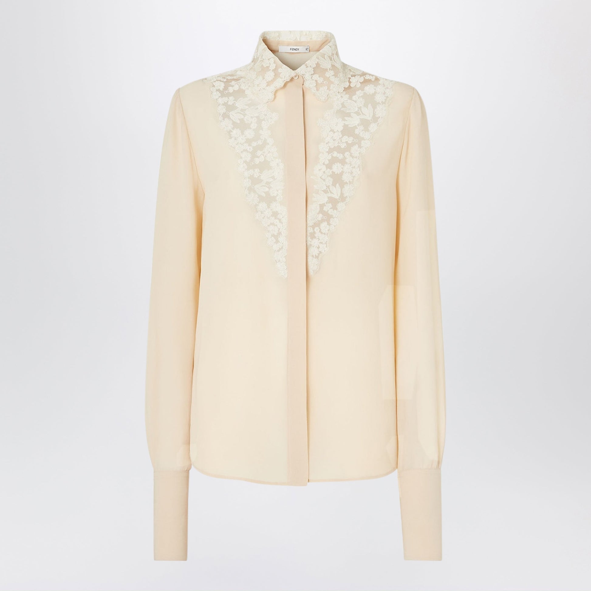 Fendi Parchment-Coloured Georgette Shirt Women FENDI