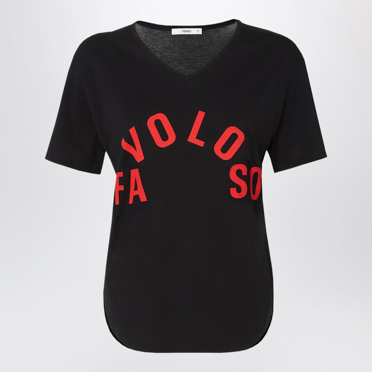 Fendi Black Cotton Jersey T-Shirt Women FENDI