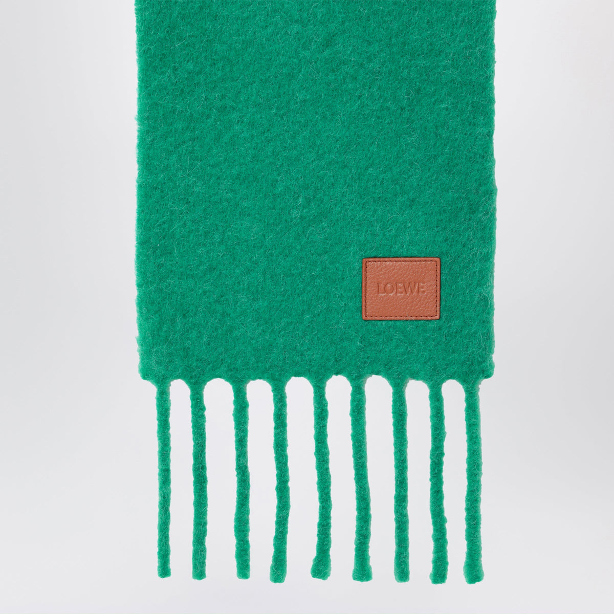Loewe Green/Blue Two-Tone Scarf In Alpaca And Wool Men LOEWE