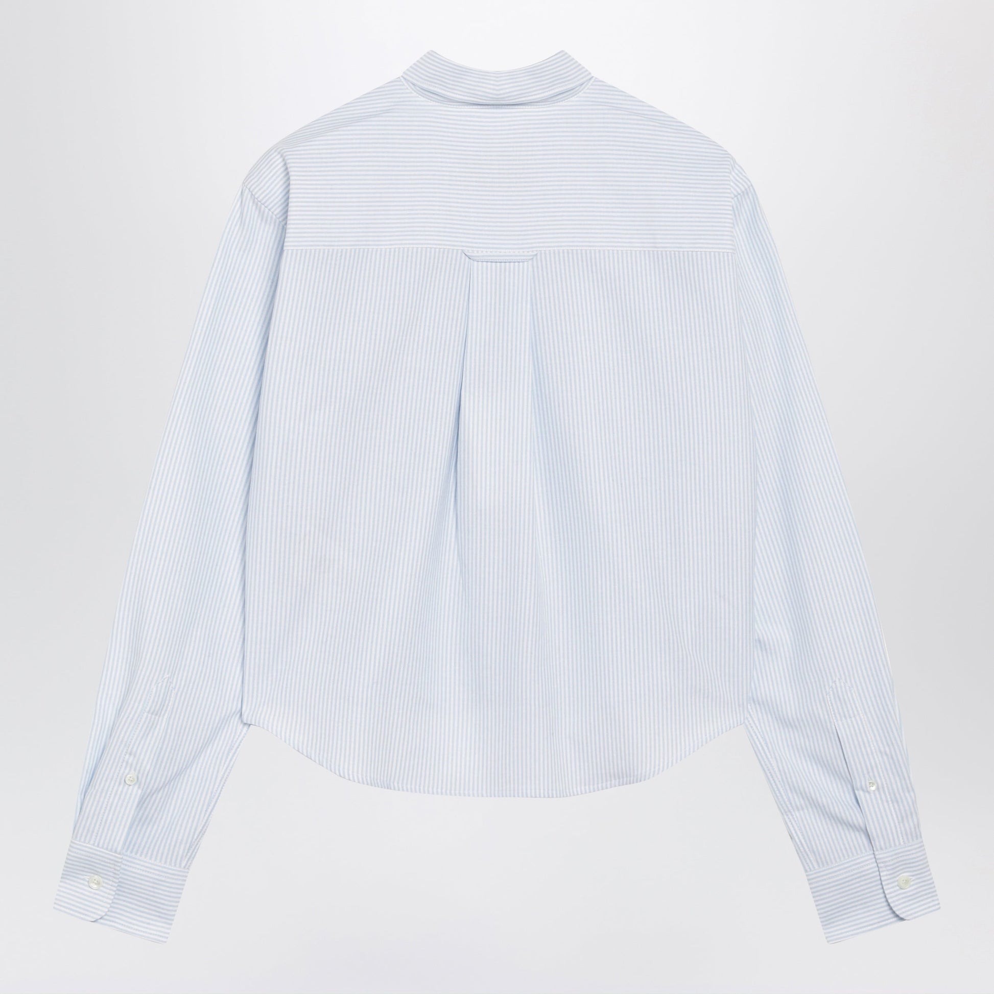 Ami Paris Blue/White Striped Ami De Cå“Ur Cropped Shirt Women AMI PARIS