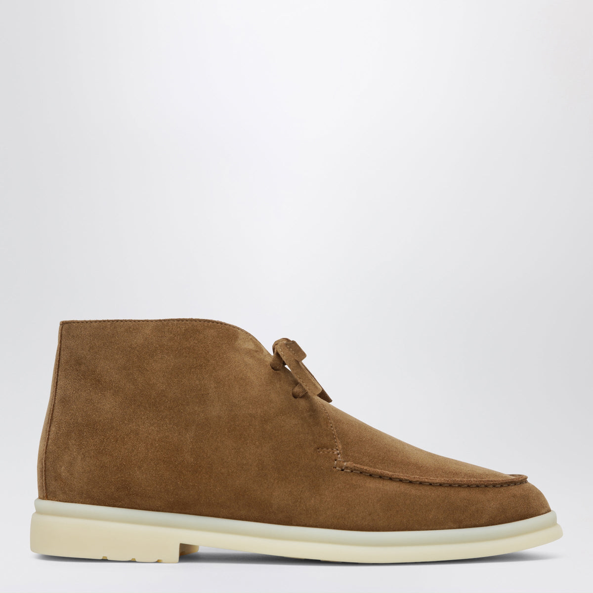 Loro Piana Beige Suede Lace-Up Ankle Boots Women LORO PIANA