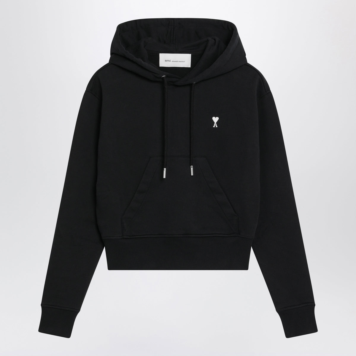 Ami Paris Black Ami De Coeur Hooded Sweatshirt Women AMI PARIS