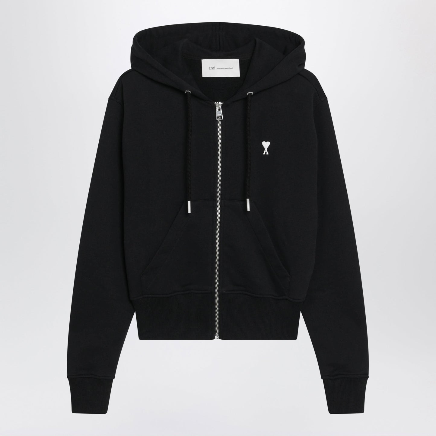 Ami Paris Black Ami De Coeur Zip-Up Sweatshirt Women AMI PARIS