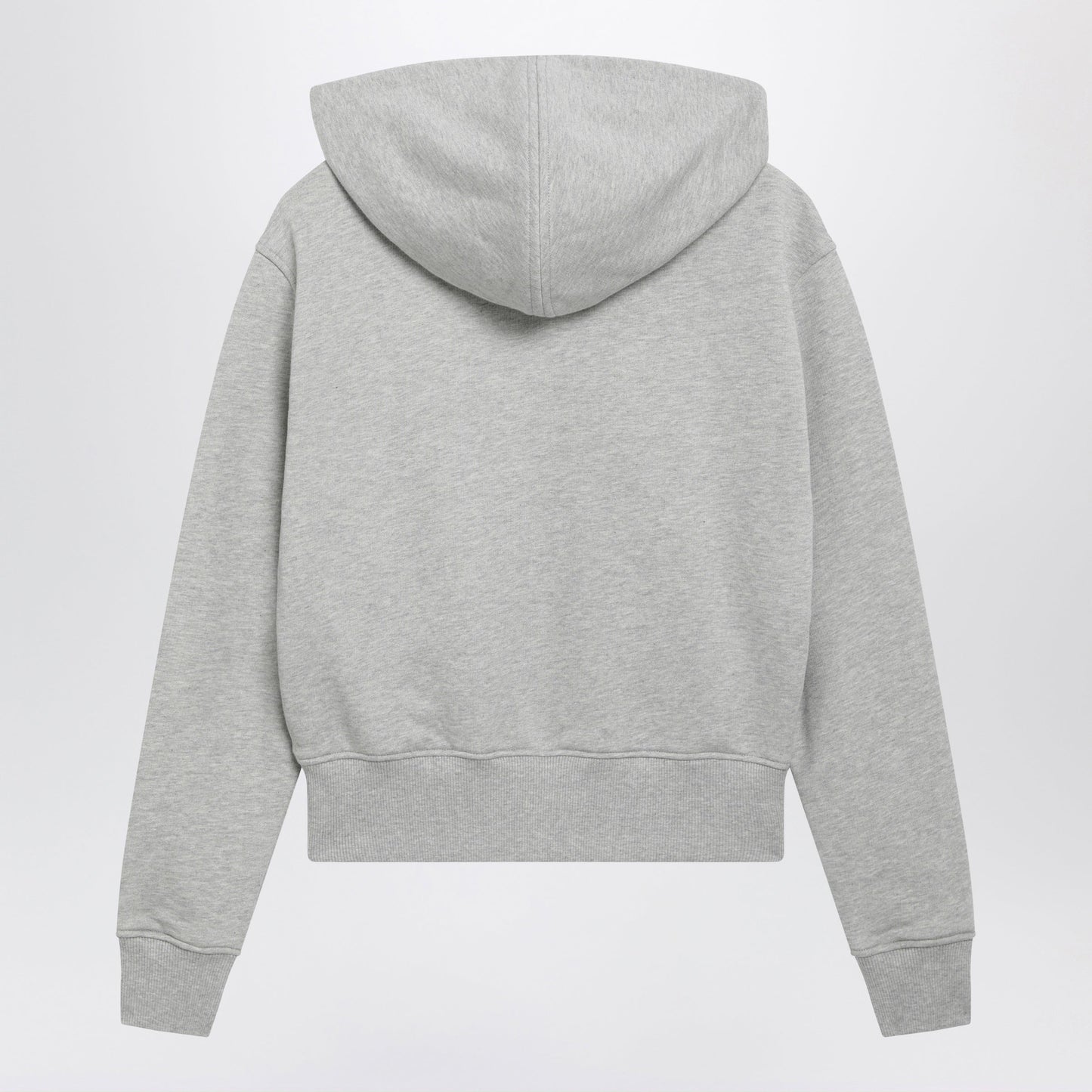 Ami Paris Light Grey Ami De Coeur Zip-Up Sweatshirt In Cotton Women AMI PARIS
