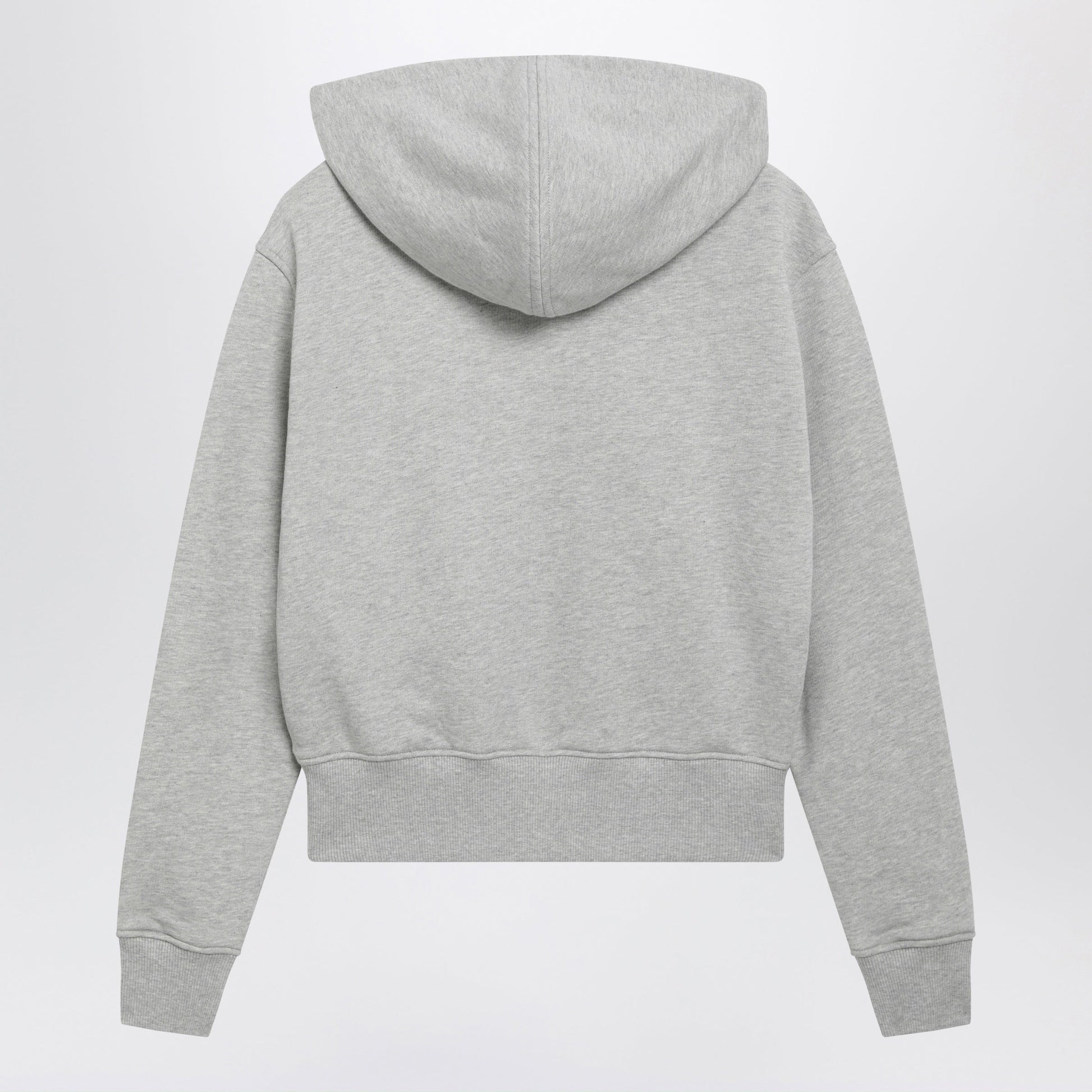 Ami Paris Light Grey Ami De Coeur Zip-Up Sweatshirt In Cotton Women AMI PARIS