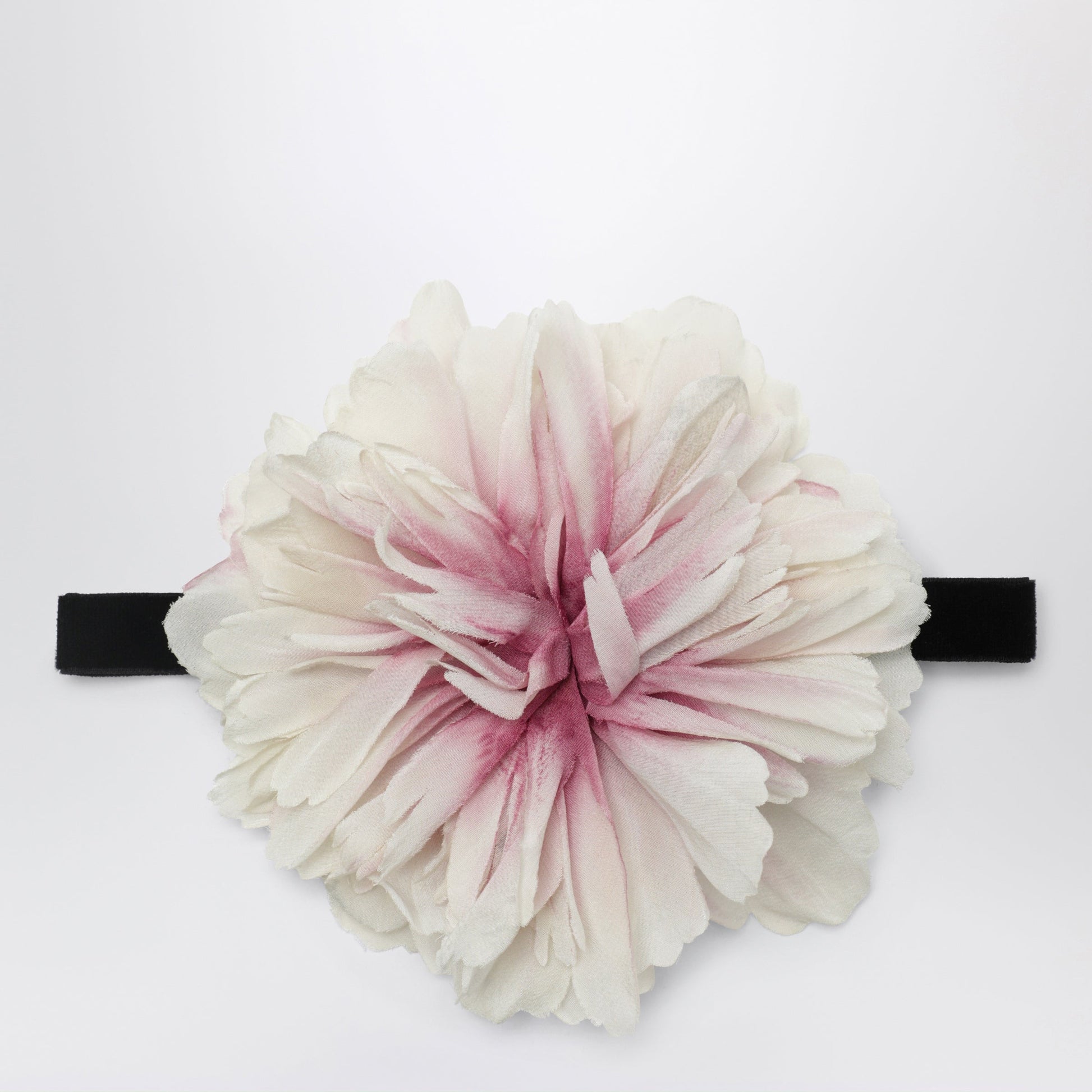 Dolce&Gabbana Choker With Maxi Ivory/Pink Flower Women DOLCE & GABBANA